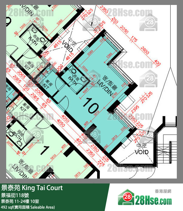 景泰苑 景泰苑22樓 10室 平面圖