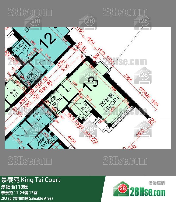 景泰苑 景泰苑15樓 13室 平面圖
