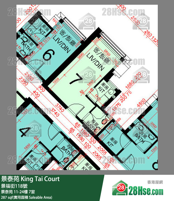 景泰苑 景泰苑22樓 7室 平面圖