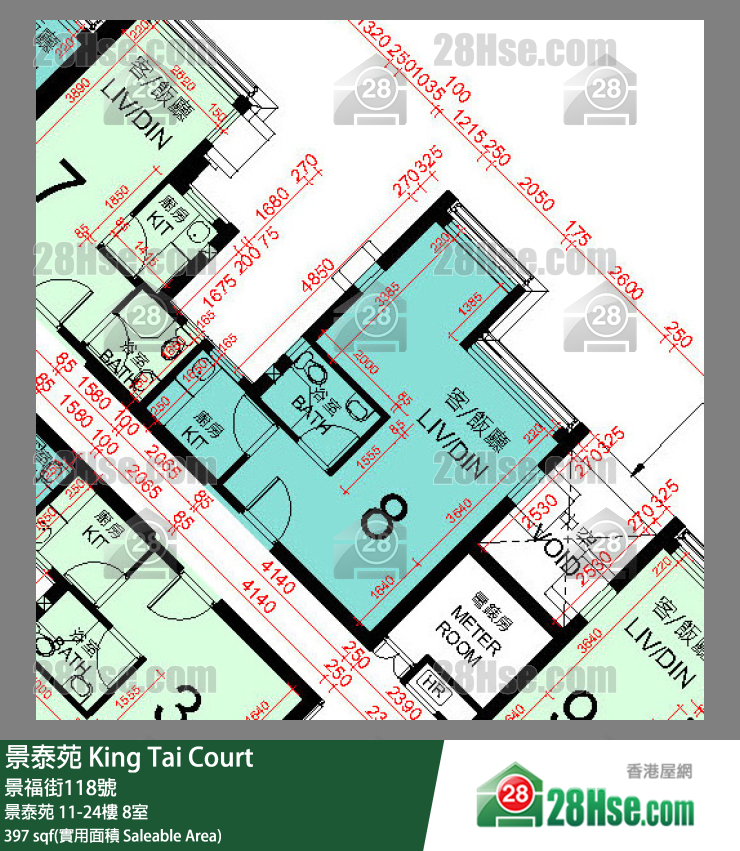 景泰苑 景泰苑19樓 8室 平面圖