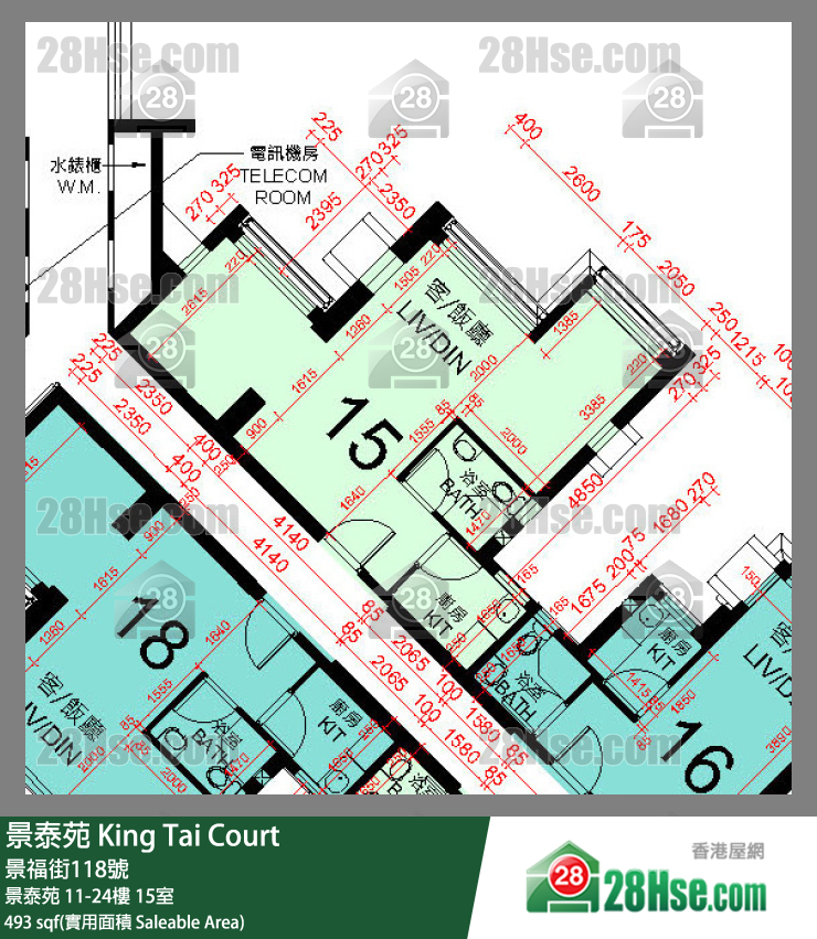 景泰苑 景泰苑14樓 15室 平面圖