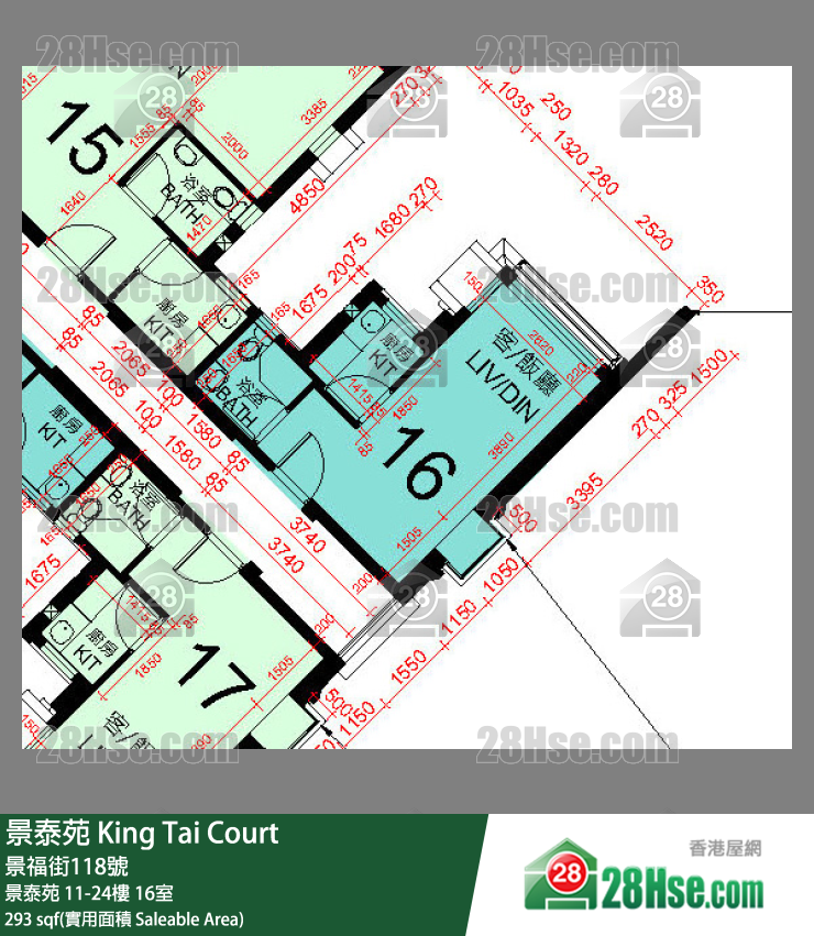 景泰苑 景泰苑13樓 16室 平面圖