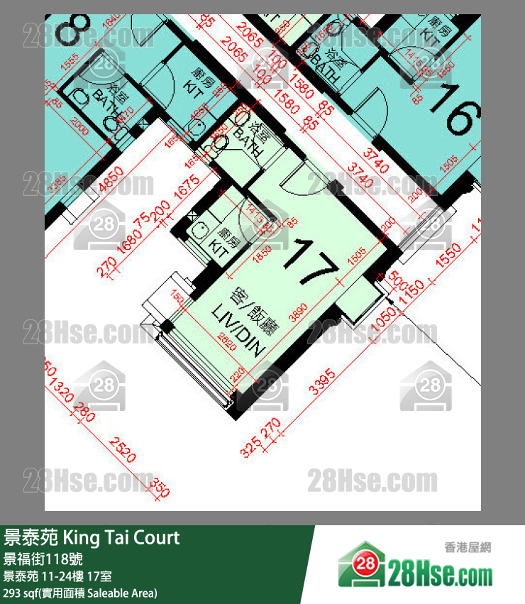 景泰苑 景泰苑19樓 17室 平面圖