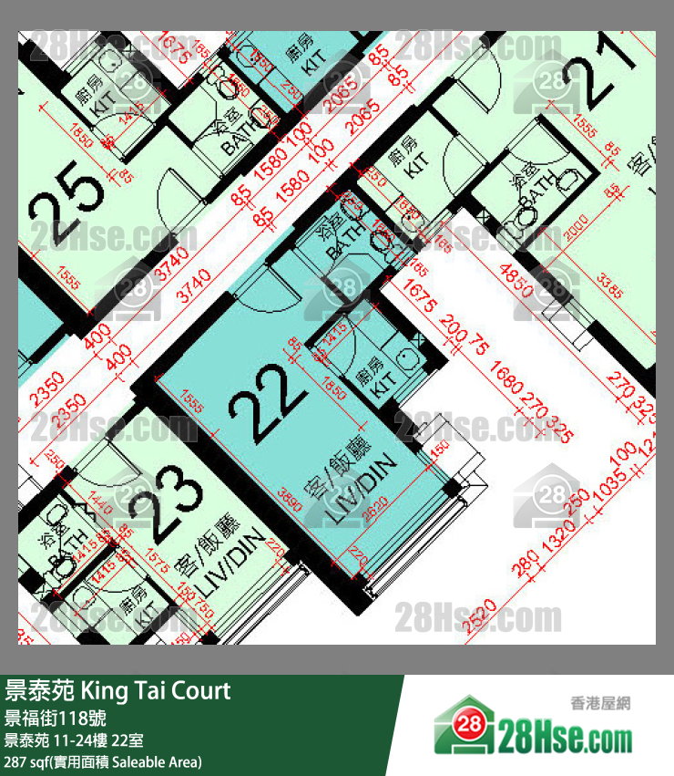 景泰苑 景泰苑11樓 22室 平面圖