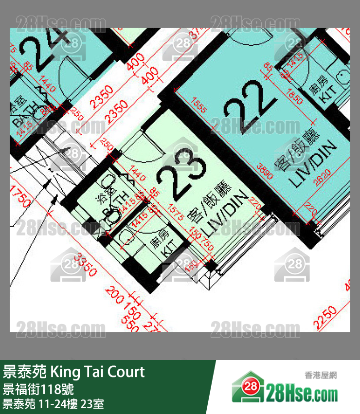 景泰苑 景泰苑16樓 23室 平面圖