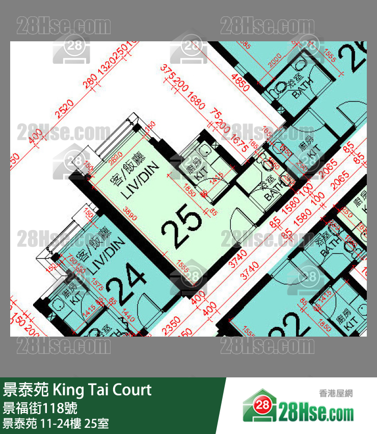 景泰苑 景泰苑16樓 25室 平面圖