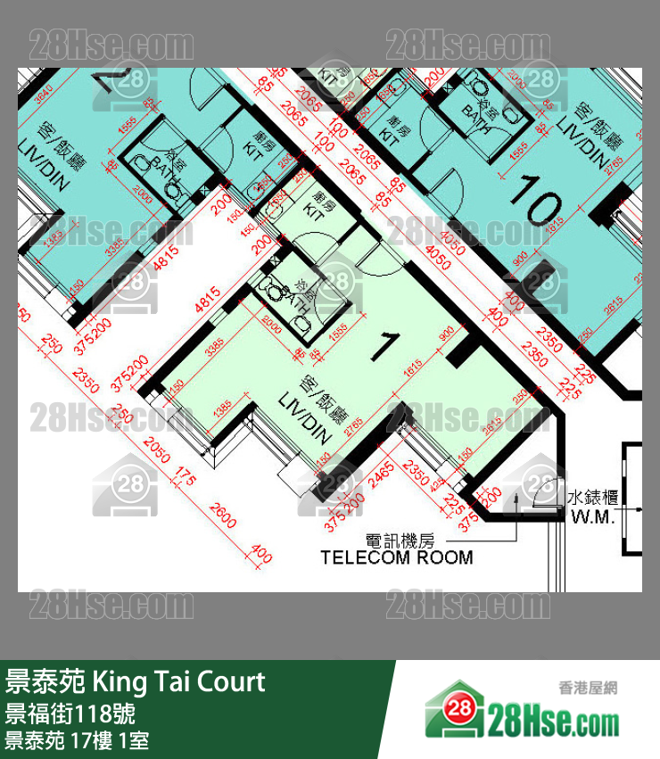 景泰苑 景泰苑17樓 1室 平面圖