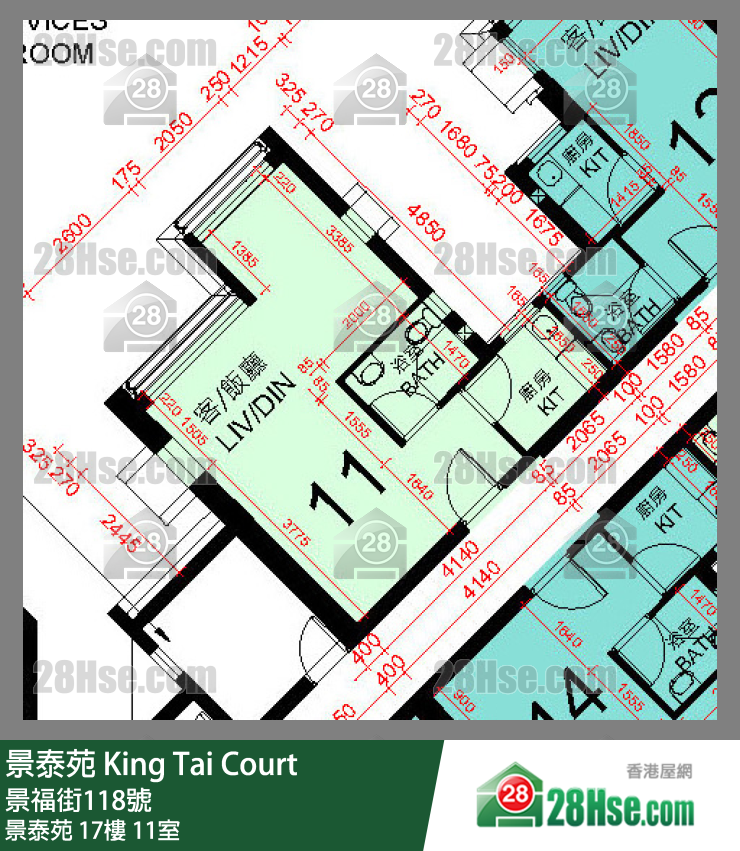 景泰苑 景泰苑 17樓 11室 平面圖
