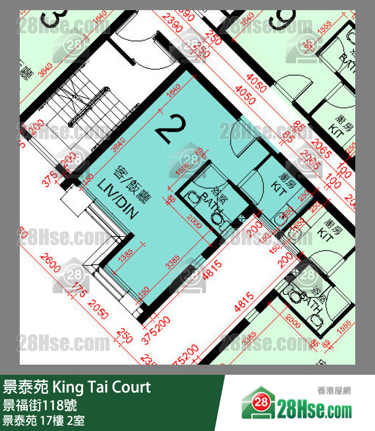 景泰苑 景泰苑17樓 2室 平面圖