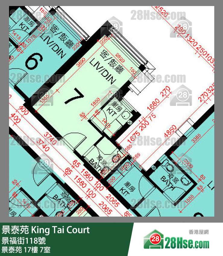 景泰苑 景泰苑17樓 7室 平面圖