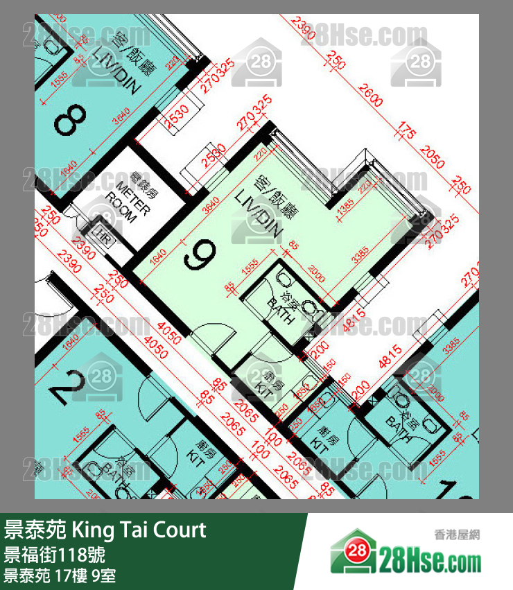 景泰苑 景泰苑17樓 9室 平面圖