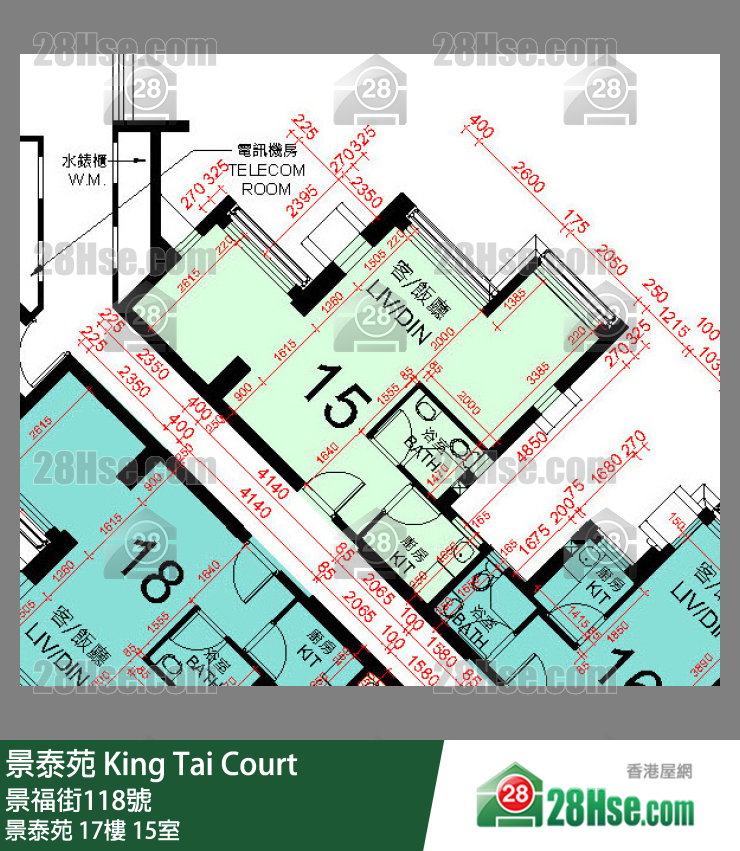 景泰苑 景泰苑17樓 15室 平面圖