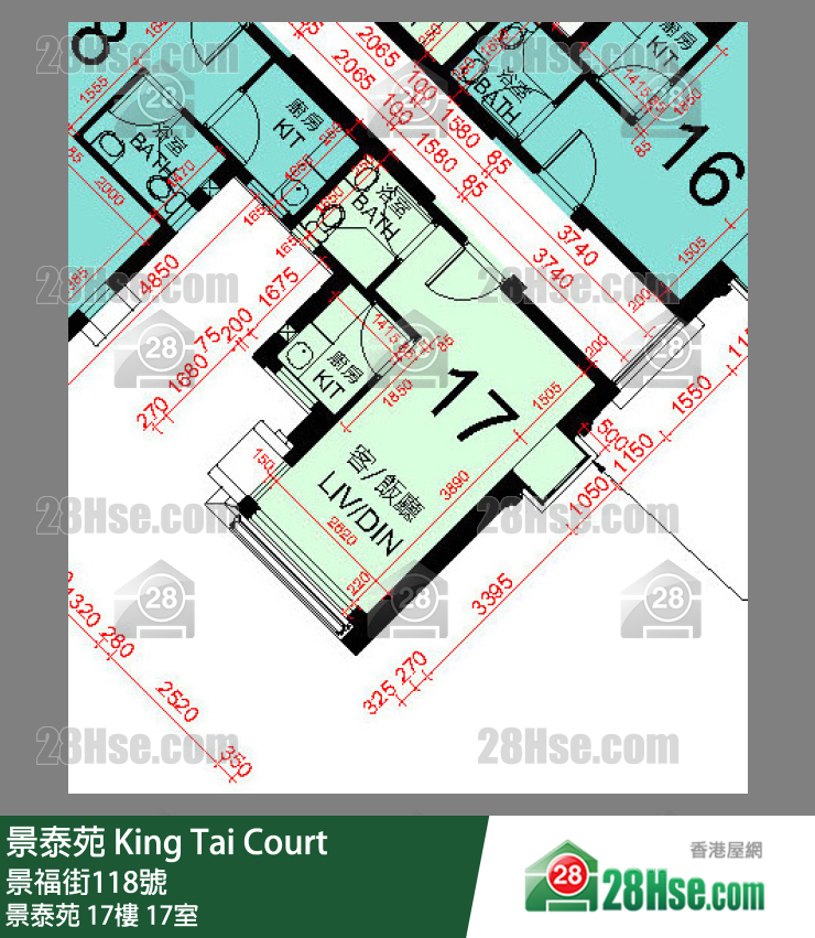 景泰苑 景泰苑17樓 17室 平面圖