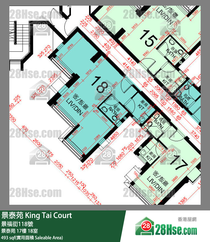 景泰苑 景泰苑 17樓 18室 平面圖