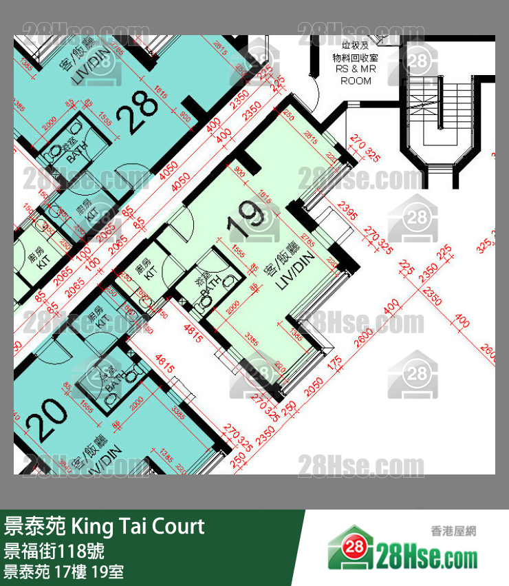 景泰苑 景泰苑17樓 19室 平面圖