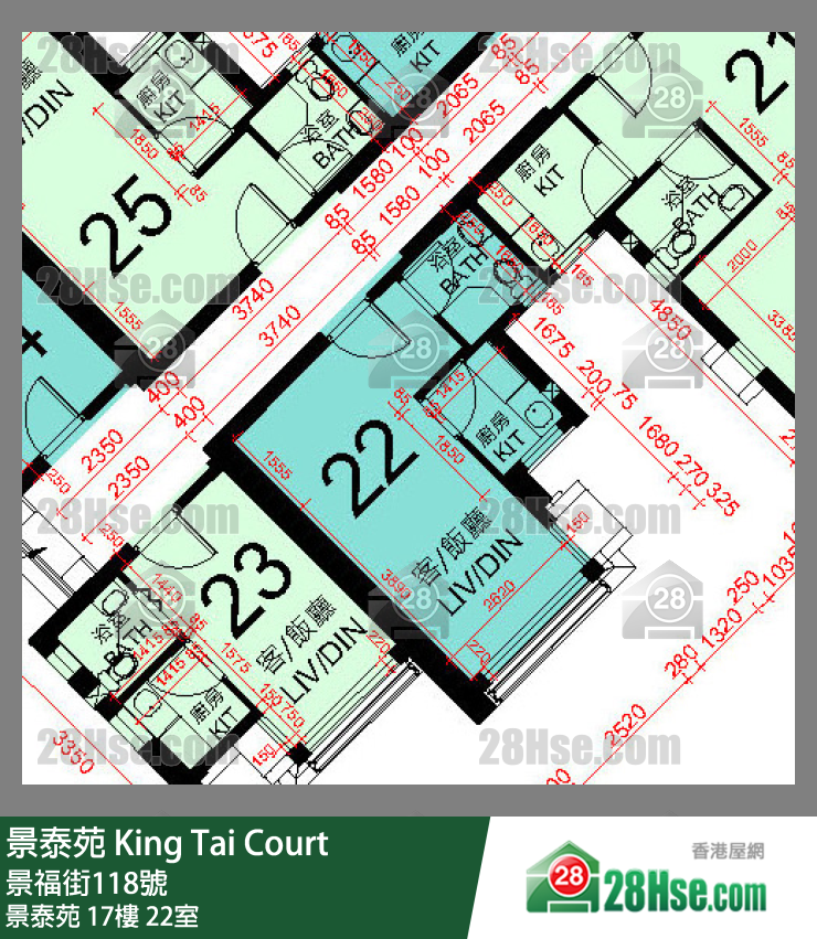 景泰苑 景泰苑17樓 22室 平面圖