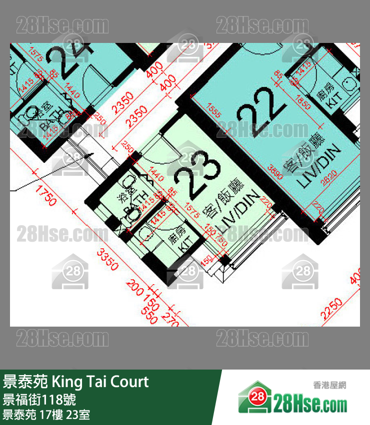 景泰苑 景泰苑17樓 23室 平面圖