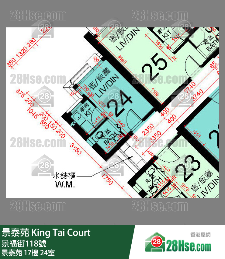 景泰苑 景泰苑17樓 24室 平面圖