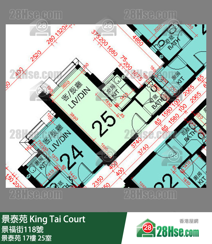 景泰苑 景泰苑17樓 25室 平面圖