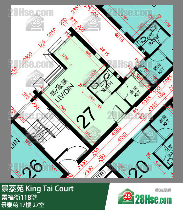 景泰苑 景泰苑17樓 27室 平面圖