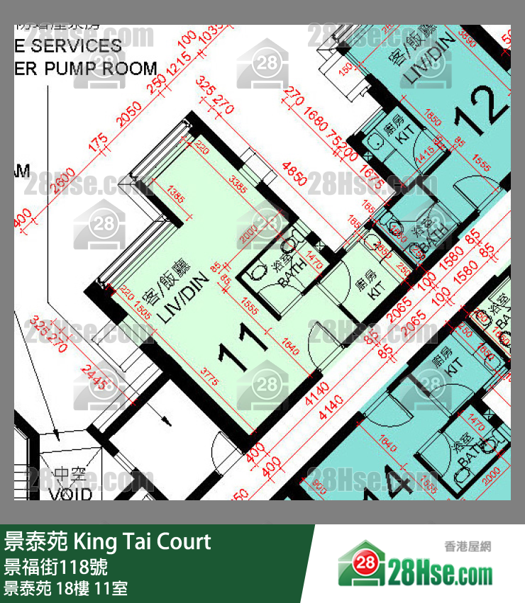 景泰苑 景泰苑18樓 11室 平面圖