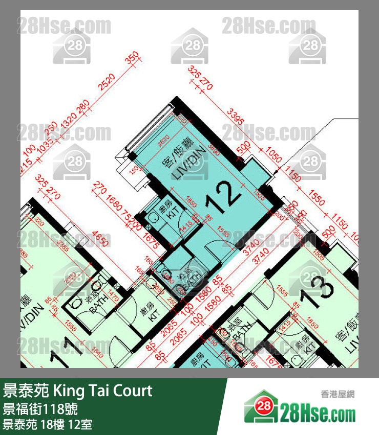 景泰苑 景泰苑18樓 12室 平面圖