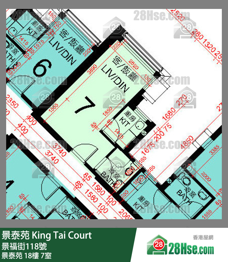 景泰苑 景泰苑 18樓 7室 平面圖