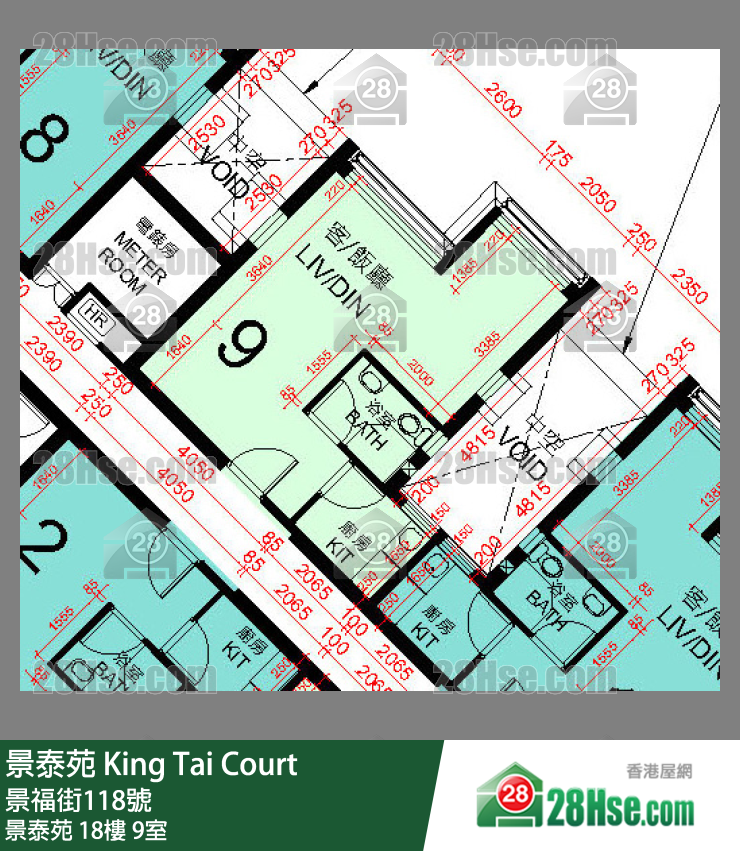 景泰苑 景泰苑18樓 9室 平面圖