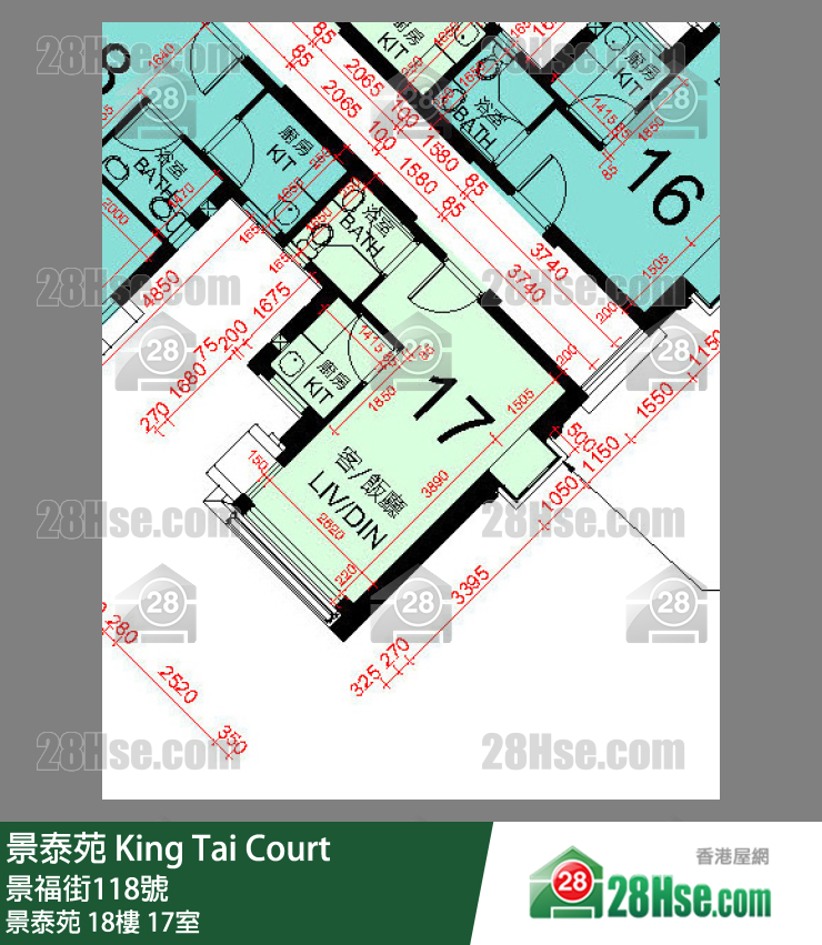 景泰苑 景泰苑18樓 17室 平面圖