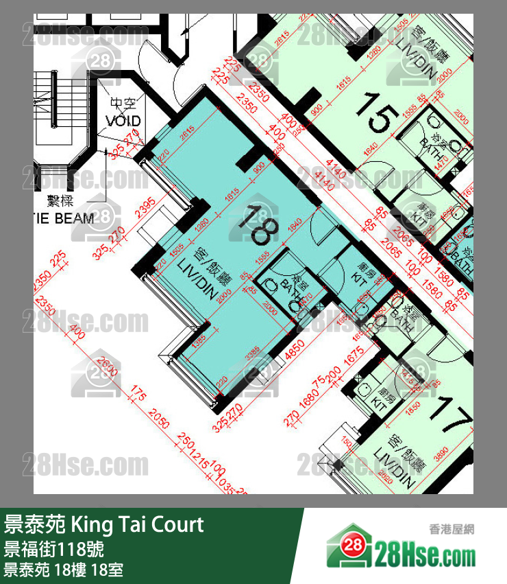 景泰苑 景泰苑18樓 18室 平面圖
