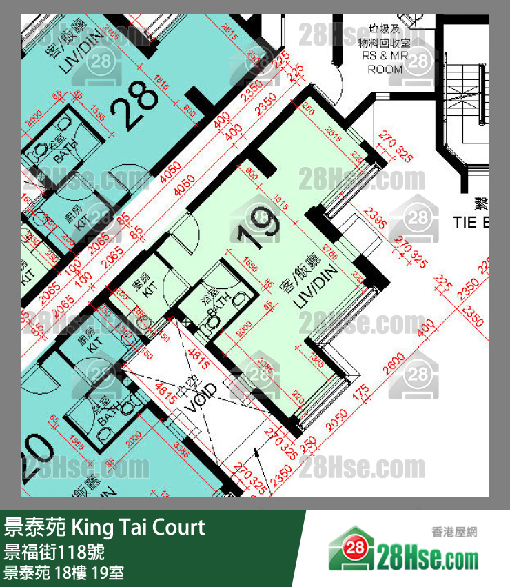 景泰苑 景泰苑18樓 19室 平面圖