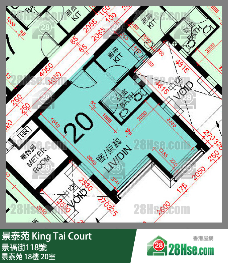 景泰苑 景泰苑 18樓 20室 平面圖