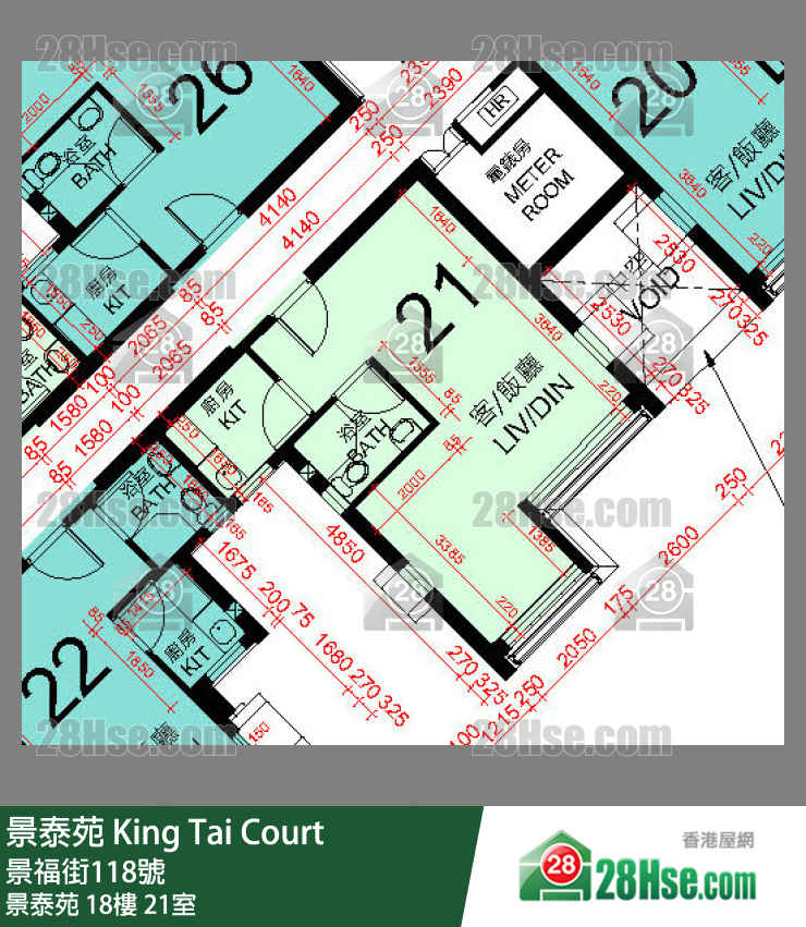 景泰苑 景泰苑18樓 21室 平面圖
