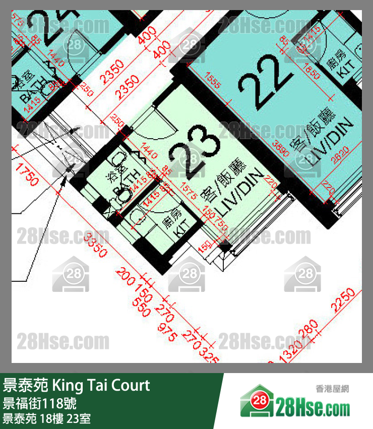 景泰苑 景泰苑18樓 23室 平面圖