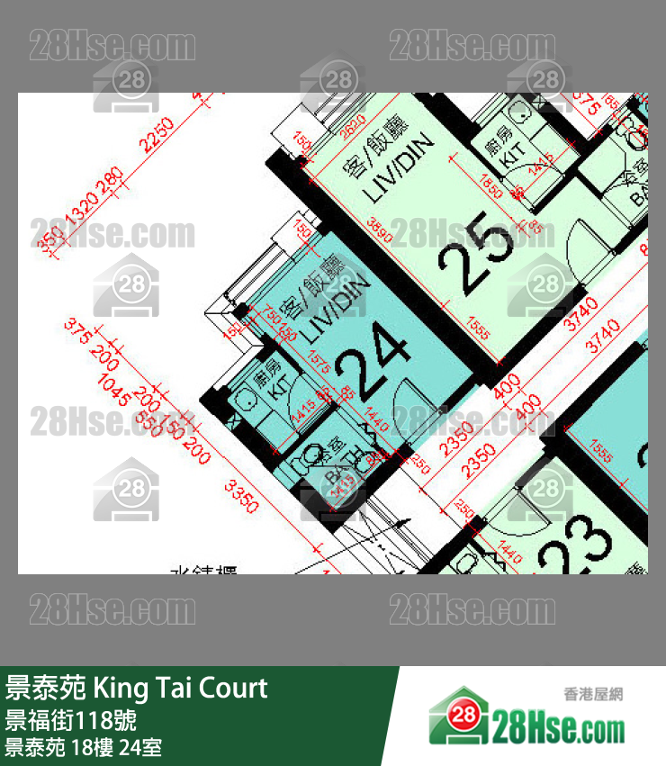 景泰苑 景泰苑18樓 24室 平面圖