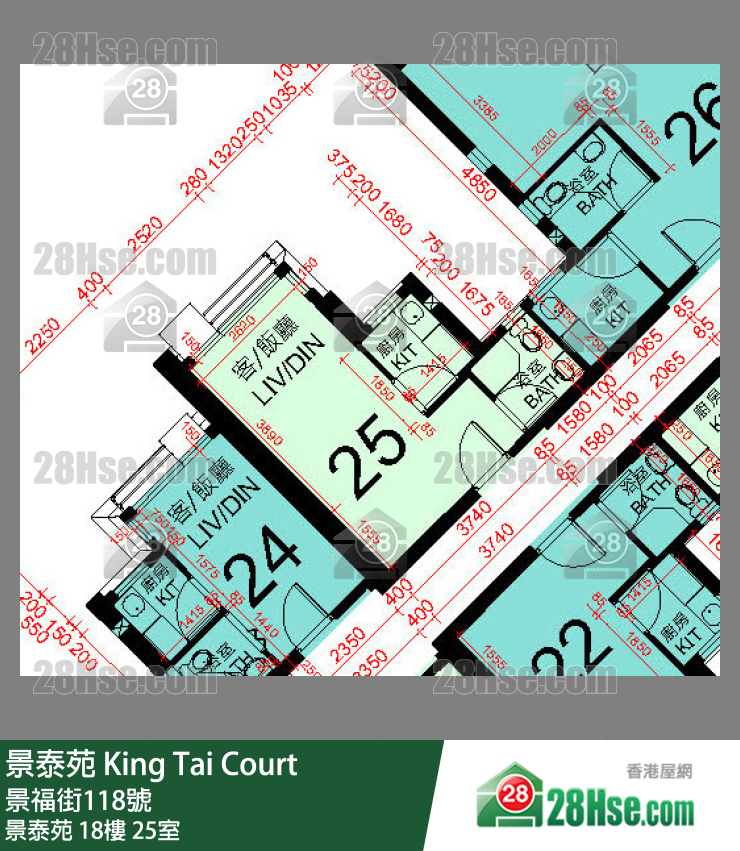 景泰苑 景泰苑 18樓 25室 平面圖