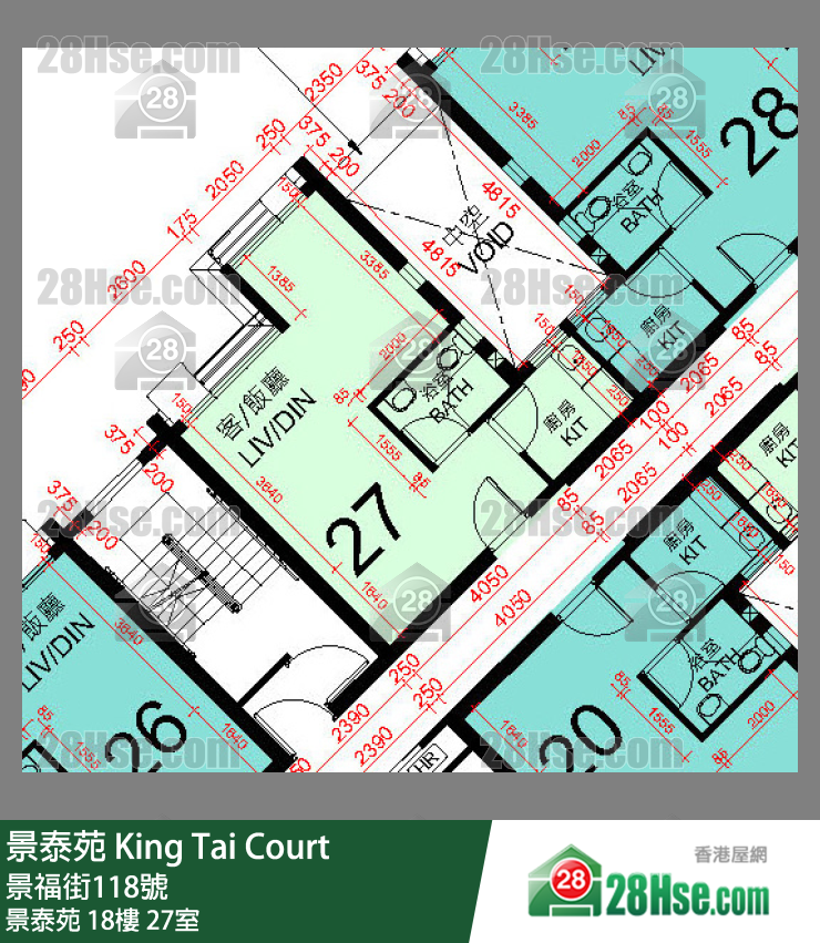景泰苑 景泰苑18樓 27室 平面圖