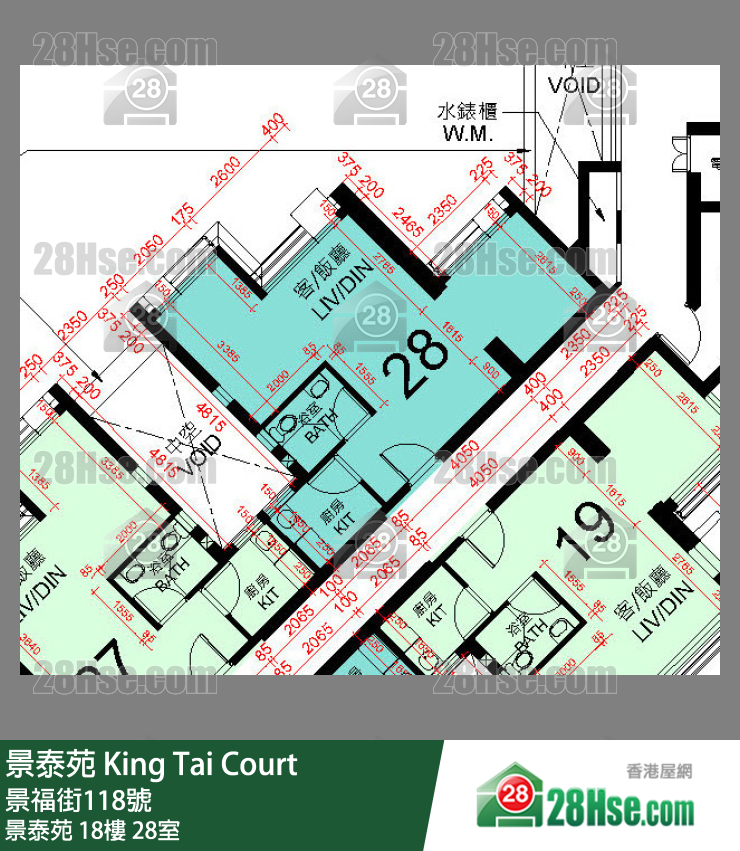 景泰苑 景泰苑18樓 28室 平面圖