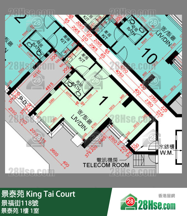 景泰苑 景泰苑1樓 1室 平面圖