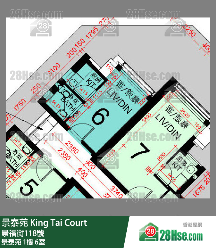 景泰苑 景泰苑1樓 6室 平面圖