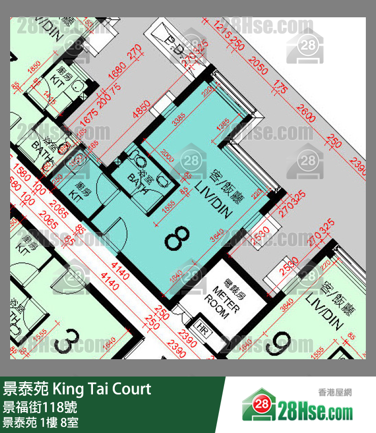 景泰苑 景泰苑1樓 8室 平面圖