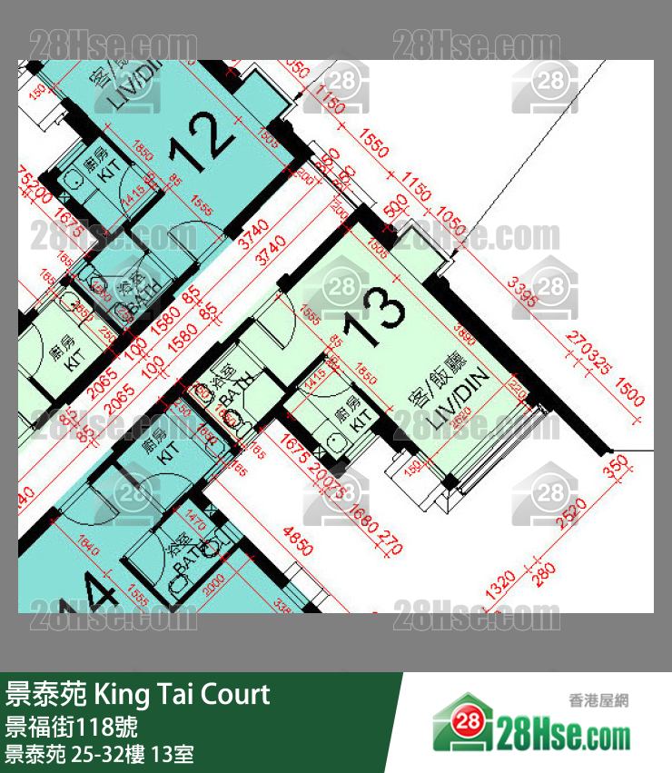 景泰苑 景泰苑31樓 13室 平面圖
