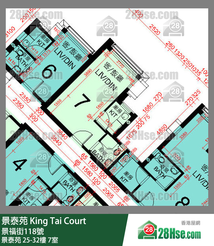 景泰苑 景泰苑27樓 7室 平面圖