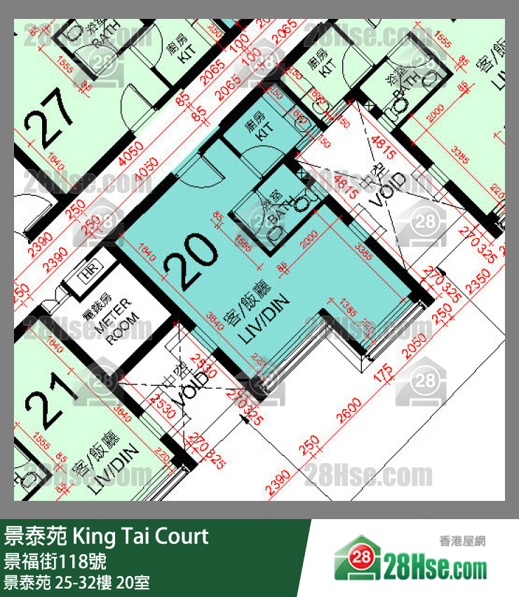 景泰苑 景泰苑27樓 20室 平面圖