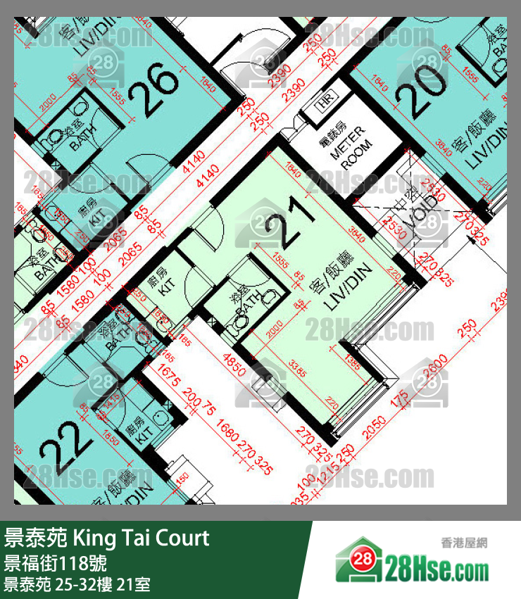 景泰苑 景泰苑32樓 21室 平面圖