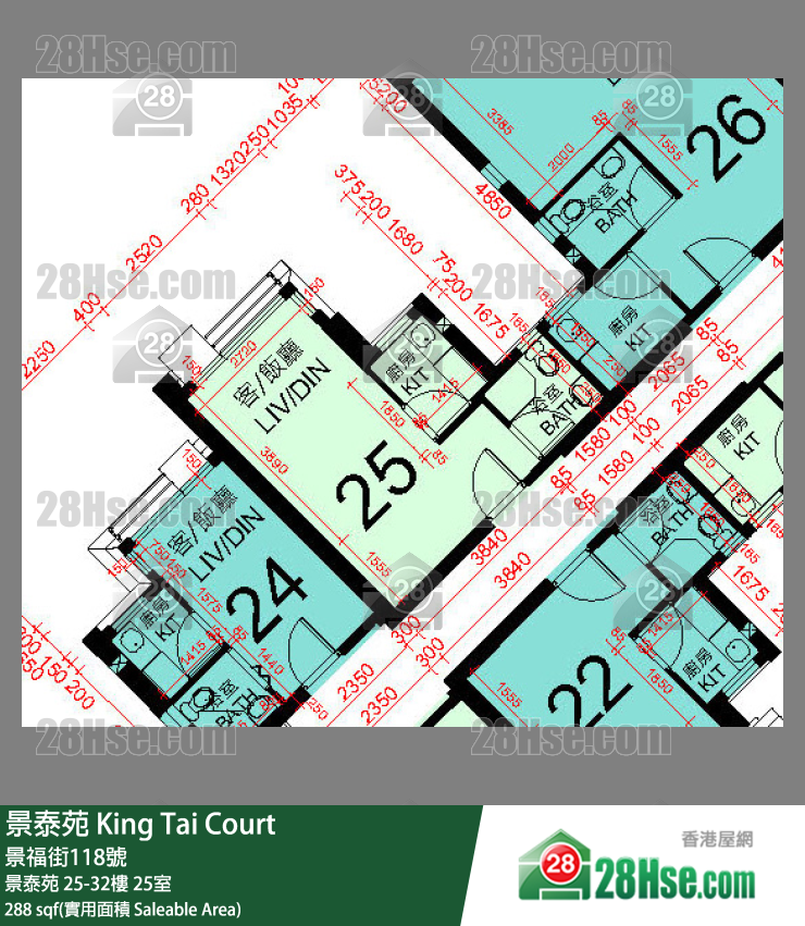 景泰苑 景泰苑31樓 25室 平面圖