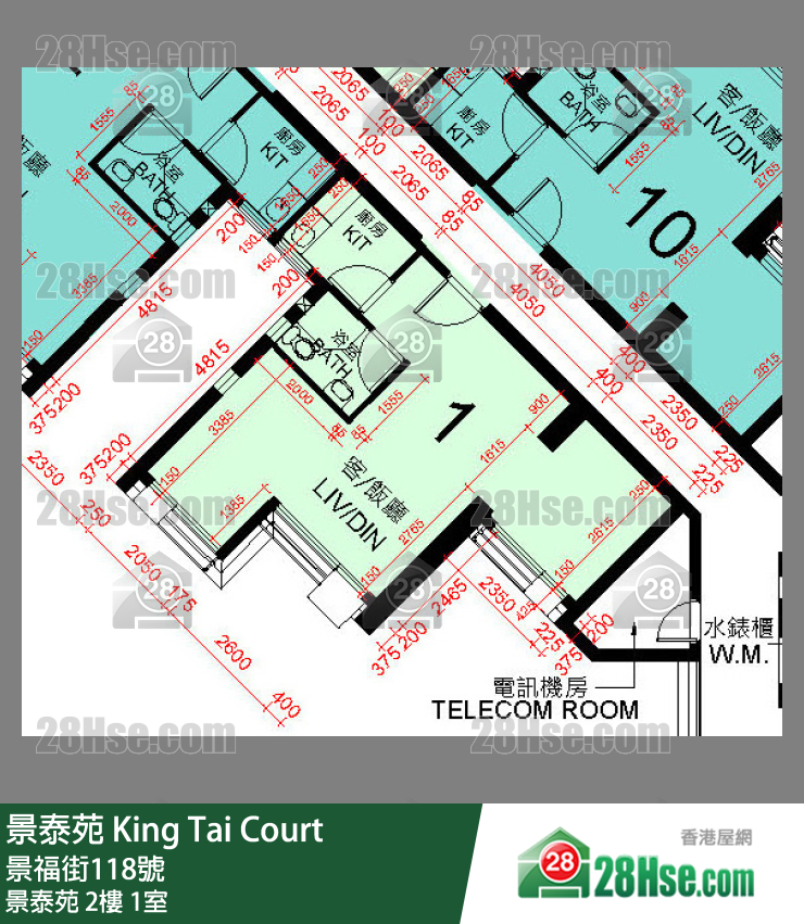 景泰苑 景泰苑2樓 1室 平面圖