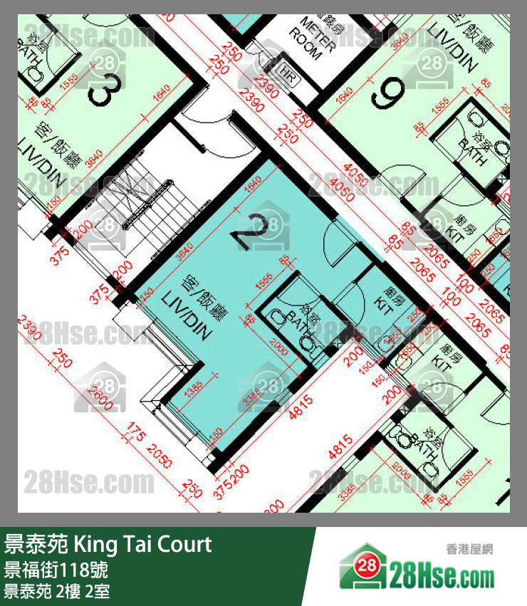 景泰苑 景泰苑2樓 2室 平面圖