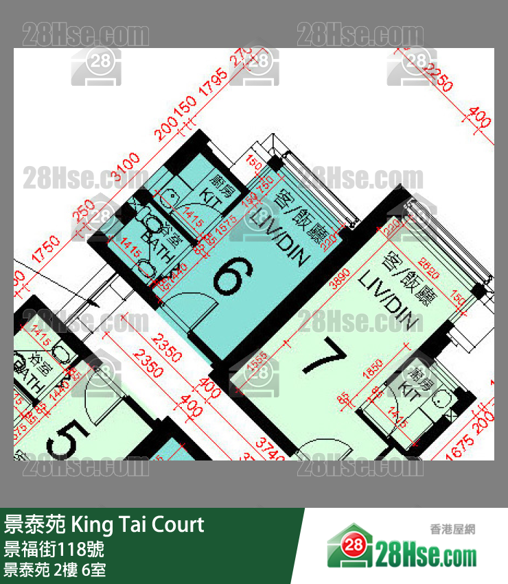 景泰苑 景泰苑2樓 6室 平面圖
