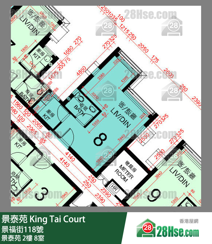 景泰苑 景泰苑2樓 8室 平面圖